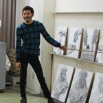 美術予備校 講評風景